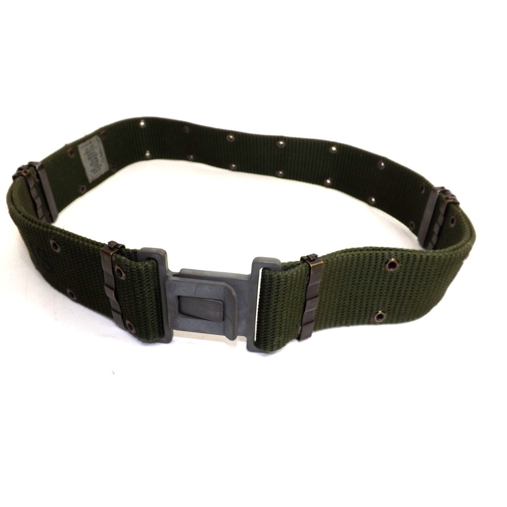 USGI Military Nylon Web tactical Equipment Belt LC-2 -- center clip: Size LARGE